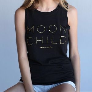 Spiritual Gangster Moon Child Muscle Tank NWT